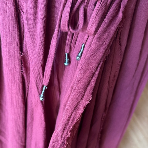 Free People size Small Backless Halter Maxi Dress in dark mauve pink - Picture 12 of 12